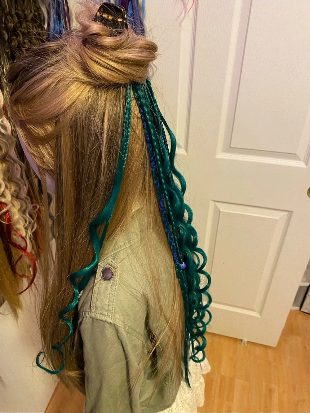 Teal Hair Extension Braids - Women Hair Accessory